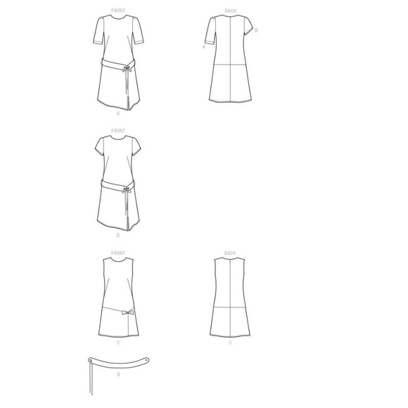 Simplicity Sewing Pattern S9100 Dress Belt Misses Size 10-18 - Picture 3 of 3